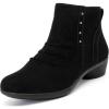 imageWomens Ankle Boots Slouchy Fashion Closed Toe Flat Booties Classic Comfort Fall Winter Dressy Short Boots for WomenBlack Mf 981