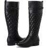 imageWomens Slouchy Knee High Boots Low Heel Comfort Round Toe Tall Calf Flat Riding Combat Boots for WomenBlack Pu 119