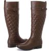 imageWomens Slouchy Knee High Boots Low Heel Comfort Round Toe Tall Calf Flat Riding Combat Boots for WomenBrown Pu 119