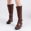 imageWomens Knee High Boots Wide Calf Comfort Casual Flat Riding Combat Long Boots Low Heeled Winter Fall Fashion Dressy Tall Boots for WomenBrpu123