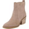 imageWomens Ankle Boots Low Chunky Heeled Booties Casual Comfortable Fall Winter Pointed Closed Toe Short Boots for WomenBeige Mf 970