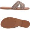 image:imageRuiee Wide Width Sandals for Women Fashion Slide Sandal Diamond Sparkly Bling Casual Dressy Flat Slides Comfort Bride Wedding Summer Slip on Wide Feet Womens SandalsTan Pu 778