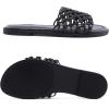 image:imageRuiee Wide Width Sandals for Women Summer Slide Sandal Casual Wide Feet Flat Slides Comfort Braided Slip on Sandals Beach Shoes for WomenBlack Pu 774