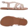 image:imageRuiee Wide Width Sandals for Women Summer Casual Braided Wide Feet Flat Slides Sandal Comfort Slip on Sandals Open Toe Beach Shoes for WomenNude Pu 8010