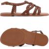 image:imageRuiee Wide Width Sandals for Women Summer Casual Braided Wide Feet Flat Slides Sandal Comfort Slip on Sandals Open Toe Beach Shoes for WomenTan Pu 8010