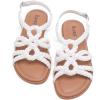 image:imageRuiee Wide Width Sandals for Women Summer Casual Braided Wide Feet Flat Slides Sandal Comfort Slip on Sandals Open Toe Beach Shoes for WomenWhite Pu 8010