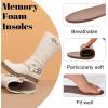 image:imageRuiee Mid Calf Boots for Women Flat Casual Round Toe Fashion Calf High Boot Buckle Dressy Fall and Winter Low Heeled Womens BootsWhite Mf 973
