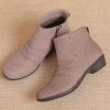 image:imageRuiee Ankle Boots for Women Chunky Heeled Booties Fashion Comfort Round Close Toe Low Mid Heel Winter Fall Ladies Short BootsBeige Mf 981
