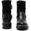 image:imageRuiee Ankle Boots for Women Combat Boots Low Heel Short Booties Round Toe Side Zipper Womens BootsBlack Bmf 303