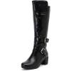 image:imageRuiee Knee High Boots for Women Chunky Heel Casual Comfort Pointed Toe Boot Womens Fashion Fall Winter KneeHigh BootsBlack Lpu 303