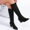 image:imageRuiee Knee High Boots for Women Slouchy Chunky Heel Long Boots Pointed Toe Comfort and Fashion Fall Winter Woman BootBlack Mf 971