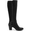 image:imageRuiee Knee High Boots for Women Slouchy Chunky Heel Long Boots Pointed Toe Comfort and Fashion Fall Winter Woman BootBlack Pu 312