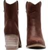 image:imageRuiee Womens Ankle Boots Low Chunky Heeled Booties Casual Comfortable Fall Winter Pointed Closed Toe Short Boots for WomenBrown Bmf 976