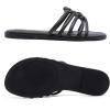 image:imageWide Width Sandals for Women Summer Slide Sandals Casual Wide Feet Slides Comfort Strap Slip on Sandals Open Toe Beach Womens SandalBlack Pu 8006