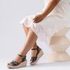 image:imageWide Width Wedge Sandals for Women Ankle Strap Open Toe Casual Summer Shoes Platform Espadrille Wedge Dressy Womens SandalsBlack 014