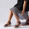 image:imageWide Width Wedge Sandals for Women Ankle Strap Open Toe Casual Summer Shoes Platform Espadrille Wedge Dressy Womens SandalsBlack 509
