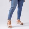 image:imageWide Width Wedge Sandals for Women Ankle Strap Open Toe Casual Summer Shoes Platform Espadrille Wedge Dressy Womens SandalsNude 014