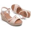 image:imageWide Width Wedge Sandals for Women Ankle Strap Open Toe Casual Summer Shoes Platform Espadrille Wedge Dressy Womens SandalsNude 014