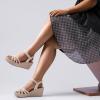 image:imageWide Width Wedge Sandals for Women Ankle Strap Open Toe Casual Summer Shoes Platform Espadrille Wedge Dressy Womens SandalsNude 509