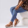 image:imageWide Width Wedge Sandals for Women Ankle Strap Open Toe Casual Summer Shoes Platform Espadrille Wedge Dressy Womens SandalsTan 509