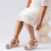 image:imageWide Width Wedge Sandals for Women Ankle Strap Open Toe Casual Summer Shoes Platform Espadrille Wedge Dressy Womens SandalsTaupe 014