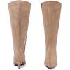 image:imageWomens Extra Wide Calf Knee High Boots True Wide Width Long Slouchy Boots for Ladies Low Flat Heel Casual Combat Tall Boots for WomenBeige Mf 371