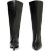 image:imageWomens Extra Wide Calf Knee High Boots True Wide Width Long Slouchy Boots for Ladies Low Flat Heel Casual Combat Tall Boots for WomenBlack Pu 371