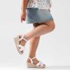 image:imageWide Width Wedge Sandals for Women Ankle Strap Cute Bowknot Open Toe Summer Shoes Platform Espadrille Wedge Dressy Women SandalsWhite 9001