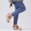 image:imageWide Width Wedge Sandals for Women Ankle Strap Open Toe Casual Summer Shoes Platform Espadrille Wedge Dressy Womens SandalsNude 8014