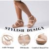image:imageWide Width Wedge Sandals for Women Comfortable Ankle Strap Open Toe Summer Shoes Platform Wedge Dressy Women SandalsNude 8001