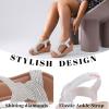 image:imageWide Width Wedge Sandals for Women Comfortable Ankle Strap Open Toe Summer Shoes Platform Wedge Dressy Women SandalsWhite 8012