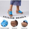 image:imageWide Width Wedge Sandals for Women Summer Platform Comfort Slip on Sandal Casual Outdoor Womens SandalsBlue 8013