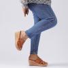 image:imageWide Width Wedge Sandals for Women Summer Platform Comfort Slip on Sandal Casual Outdoor Womens SandalsBrown 8013