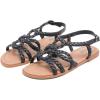 image:imageWide Width Sandals for Women Summer Flat Slides Casual Braided Wide Feet Sandal Comfort Slip on Sandals Open Toe Beach Shoes for WomenBlack Pu 8010