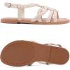 image:imageWide Width Sandals for Women Summer Flat Slides Casual Braided Wide Feet Sandal Comfort Slip on Sandals Open Toe Beach Shoes for WomenNude Pu 8010