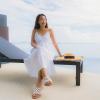 image:imageWide Width Sandals for Women Summer Wide Feet Slides Sandal Casual Flat Slides Comfort Braided Slip on Sandals Beach Shoes for WomenWhite Pu 8008