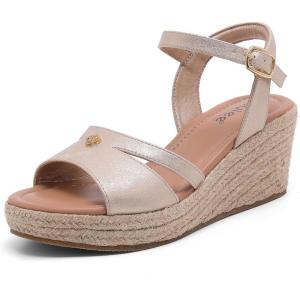 image:imageWide Width Wedges Sandals for Women Summer Platform Wedge Heels Comfort Wide Feet Sandal Casual Dressy Ankle Strap Womens SandalsTaupe 8014