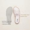 image:imageRuiee Wide Width Sandals for Women Summer Wide Feet Flat Slides Sandals Casual Comfort Strap Slip on Sandals Open Toe Beach Womens SandalWhite Pu 8006