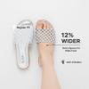 image:imageRuiee Wide Width Sandals for Women Summer Wide Feet Slides Sandal Casual Flat Slides Comfort Braided Slip on Sandals Beach Shoes for WomenSliver Pu 774