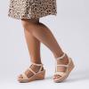 image:imageRuiee Wide Width Wedge Sandals for Women Comfortable Ankle Strap Open Toe Summer Shoes Platform Wedge Dressy Women SandalsNude 8001