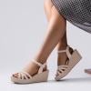 image:imageRuiee Wide Width Wedges Sandals for Women Summer Platform Espadrille Wedge Heels Comfort Wide Feet Sandal Casual Dressy Ankle Strap Womens ShoesNude 509