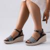 image:imageRuiee Wide Width Wedges Sandals for Women Summer Platform Espadrille Wedge Heels Wide Feet Braided Ankle Strap Womens Dressy SandalBlack 1103