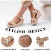 image:imageRuiee Wide Width Wedges Sandals for Women Summer Platform Espadrille Wedge Heels Wide Feet Braided Ankle Strap Womens Dressy SandalGold 0903