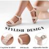 image:imageRuiee Wide Width Wedges Sandals for Women Summer Platform Espadrille Wedge Heels Wide Feet Braided Ankle Strap Womens Dressy SandalNude 0903