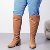 image:imageRuiee Womens Extra Wide Calf Knee High Boots True Wide Width Chunky Heeled Boot Comfortable Plus Size Tall Long Gogo Boots for WomenTan Mf 370