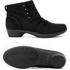 image:imageRuiee Ankle Boots for Women Fashion Heeled Booties  Chunky Heeled Booties Classic Versatile Lug Sole Faux Leather Microfiber Round Closed ToeBlack Mf 981