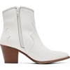 image:imageRuiee Ankle Boots for Women Fashion Heeled Booties  Chunky Heeled Booties Classic Versatile Lug Sole Faux Leather Microfiber Round Closed ToeWhite Pu 969