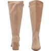 image:imageRuiee Extra Wide Calf Heeled Knee High Boots for Women  Extra Wide Calf True Wide Width Gogo Boots Chunky Heeled Plus Size Classic VersatileBeige Mf 370