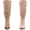 image:imageRuiee Extra Wide Calf Knee High Boots for Women  Extra Wide Calf True Wide Width Kitten Heel Plus Size Classic Versatile Comfort SlouchyBeige Mf 1065