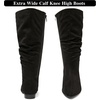 image:imageRuiee Extra Wide Calf Knee High Boots for Women  Extra Wide Calf True Wide Width Kitten Heel Plus Size Classic Versatile Comfort SlouchyBlack Mf 368